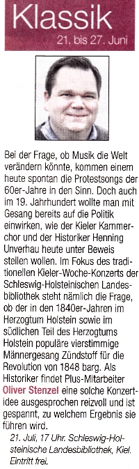Schleswigholstein singt! 21.6.2012 in der Landesbibliothek